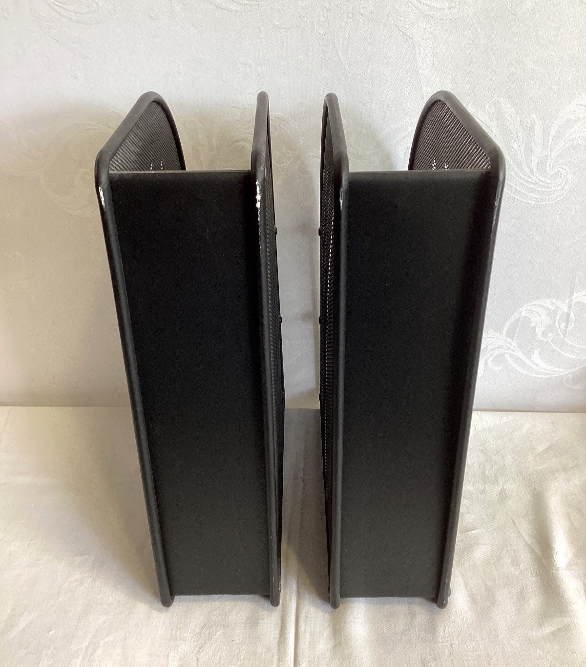 2x Stehsammler Metall Mesh Schwarz Dokumentenhalter Büro Ablage Organizer Set