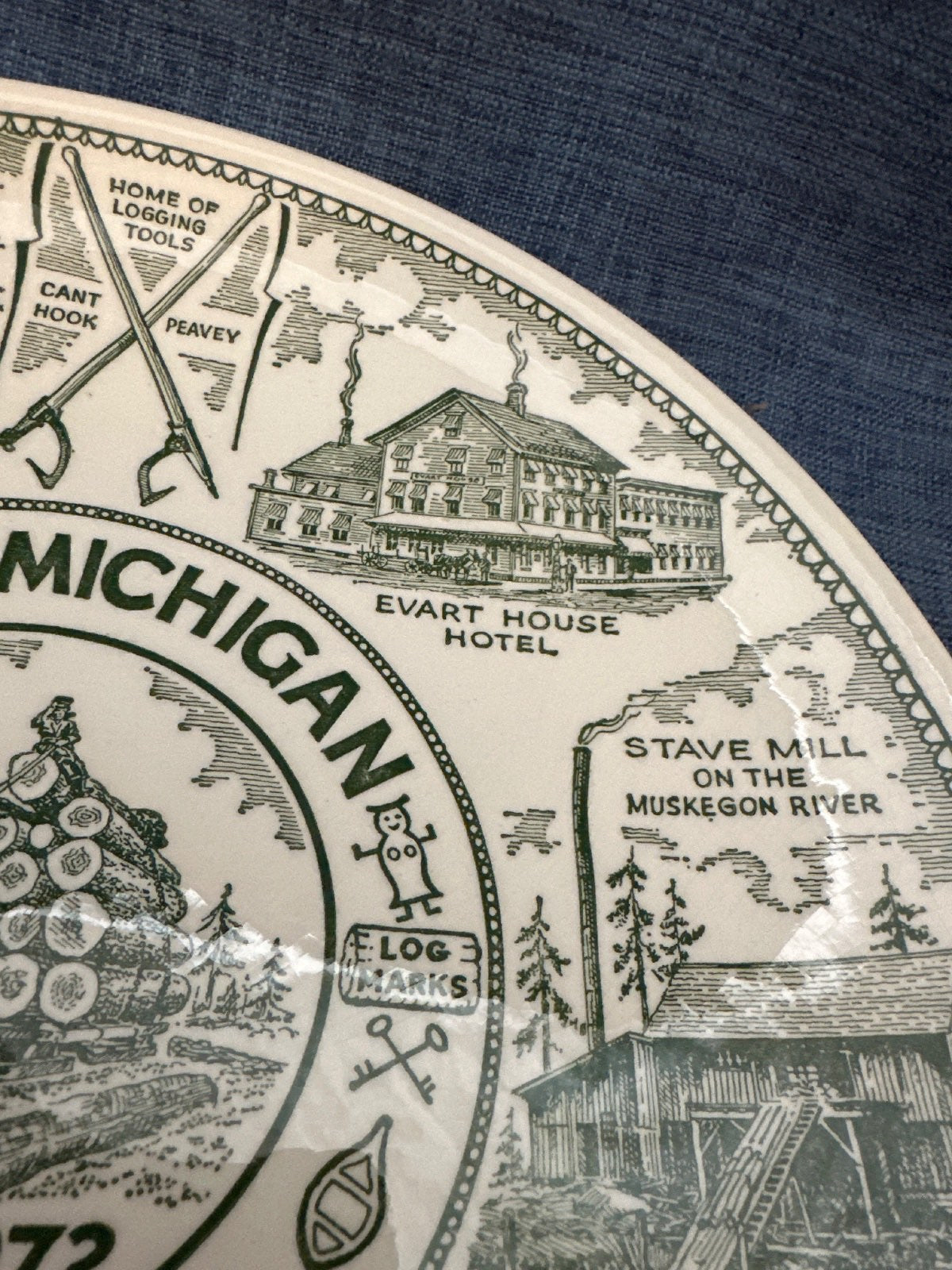Kettlesprings Kilns Evart Michigan Centennial Teller 1872-1972 Vintage USA