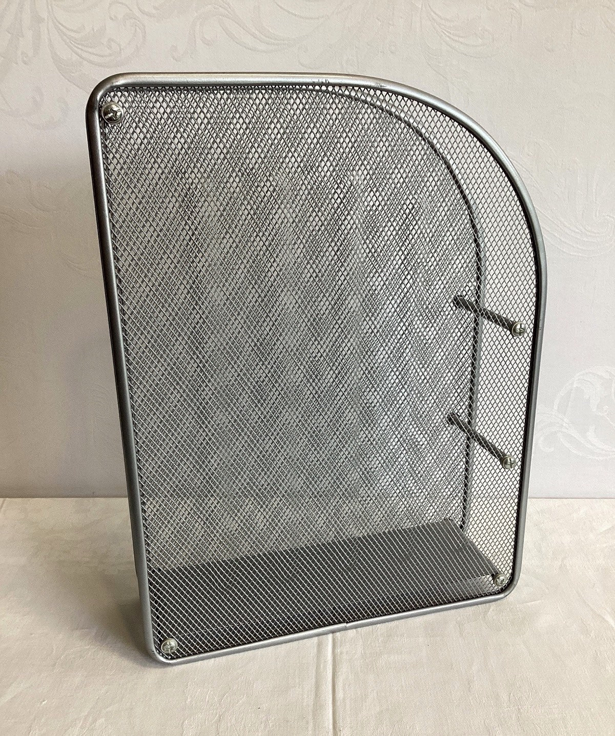 Metall Mesh Briefkorb Dokumentenhalter Schreibtisch Organizer silber grau