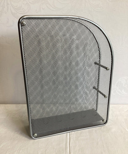 Metall Mesh Briefkorb Dokumentenhalter Schreibtisch Organizer silber grau