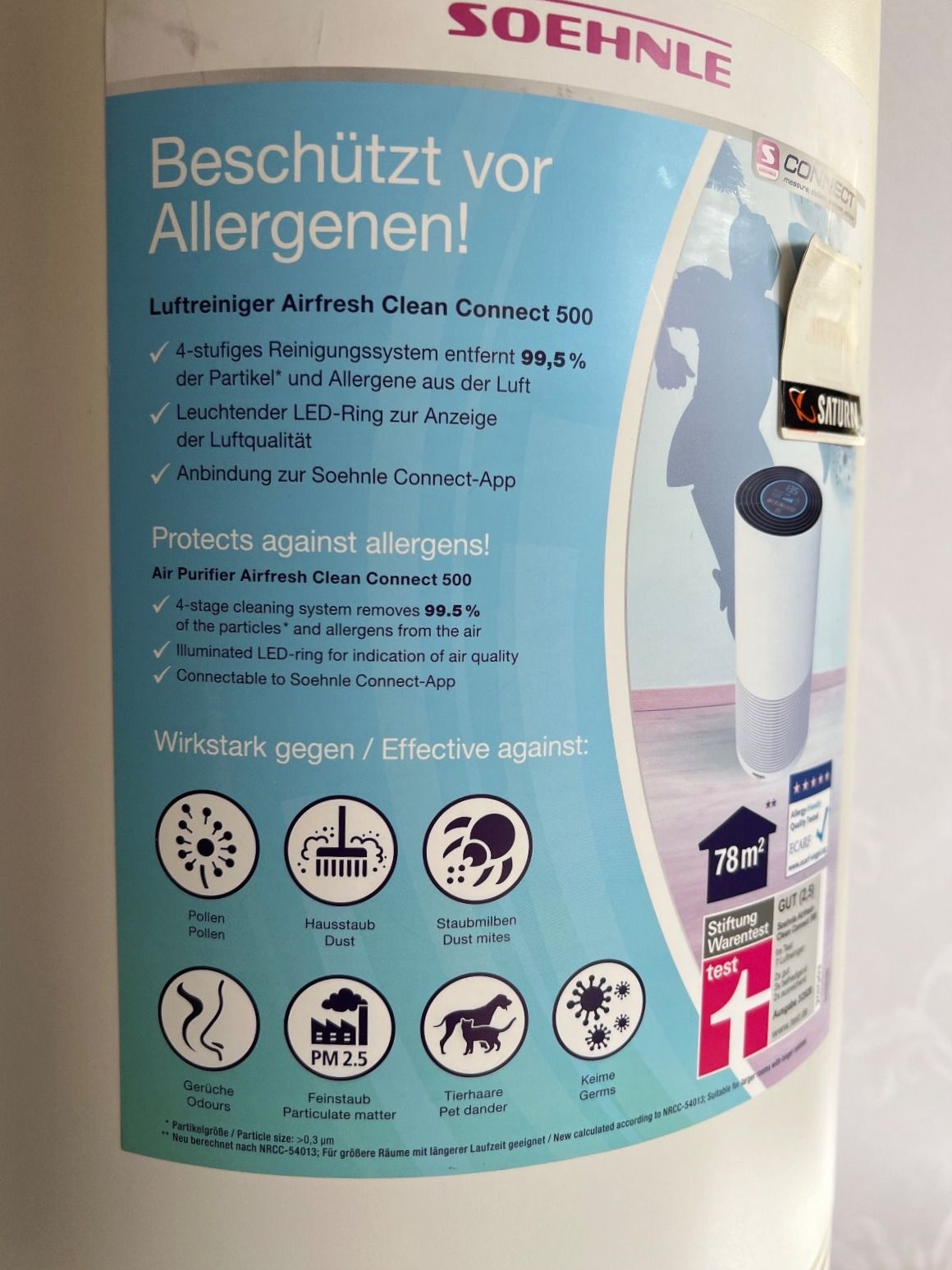 Soehnle - AirFresh Clean - Connect 500 - Luftreiniger - Bluetooth