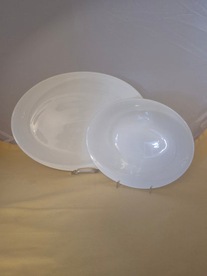 Wedgwood Bone China "Solar" Servierplatte und Schale -  2er Set England