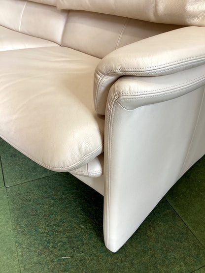 erpo Ledersofa 3-Sitzer Creme Beige Couch Wohnzimmer Designsofa gebraucht