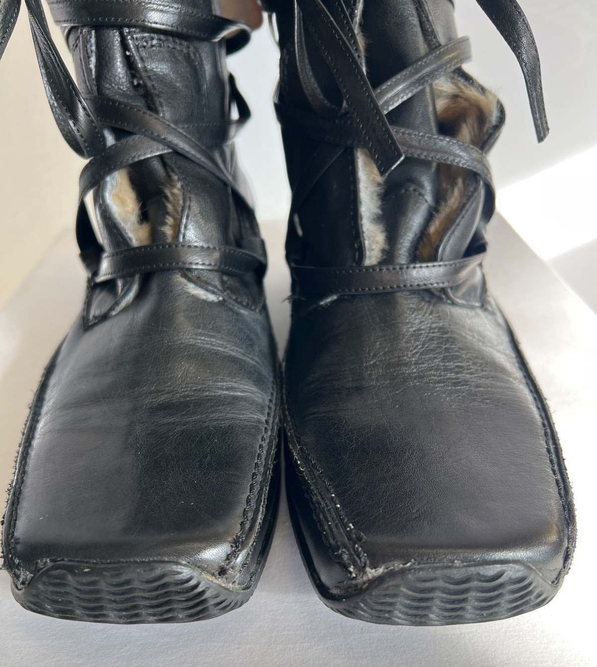 Franco Bonoldi, Damen Winterstiefel, Leder, Fell, schwarz, Gr. 39 Italy