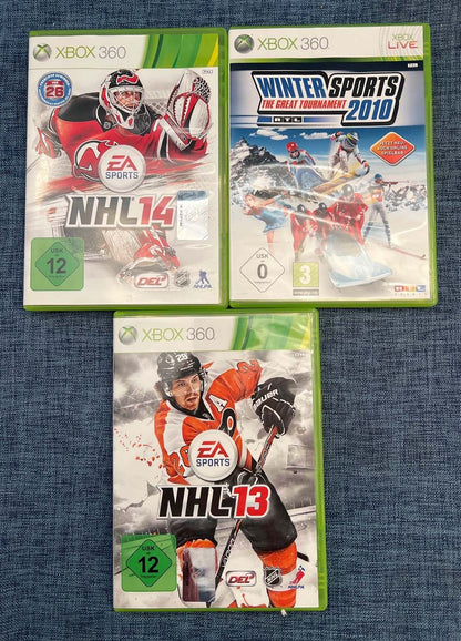 Xbox 360 Spiele Bundle: NHL 13 + NHL 14 + Winter Sports 2010