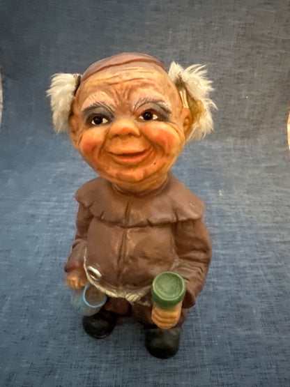 Wackelmönch - Mönch mit Bierkrug weißes Haar lustig Deko 60er 70er