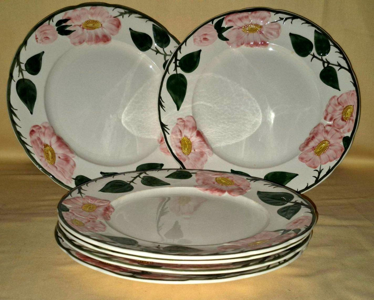 Villeroy & Boch "Wild-Rose" 6 Speise-Teller Essteller  flache Teller Handgemalt