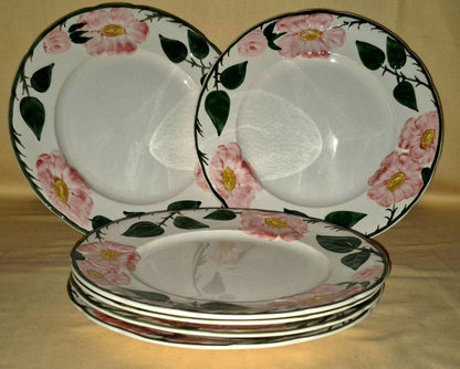Villeroy & Boch "Wild-Rose" 6 Speise-Teller Essteller  flache Teller Handgemalt