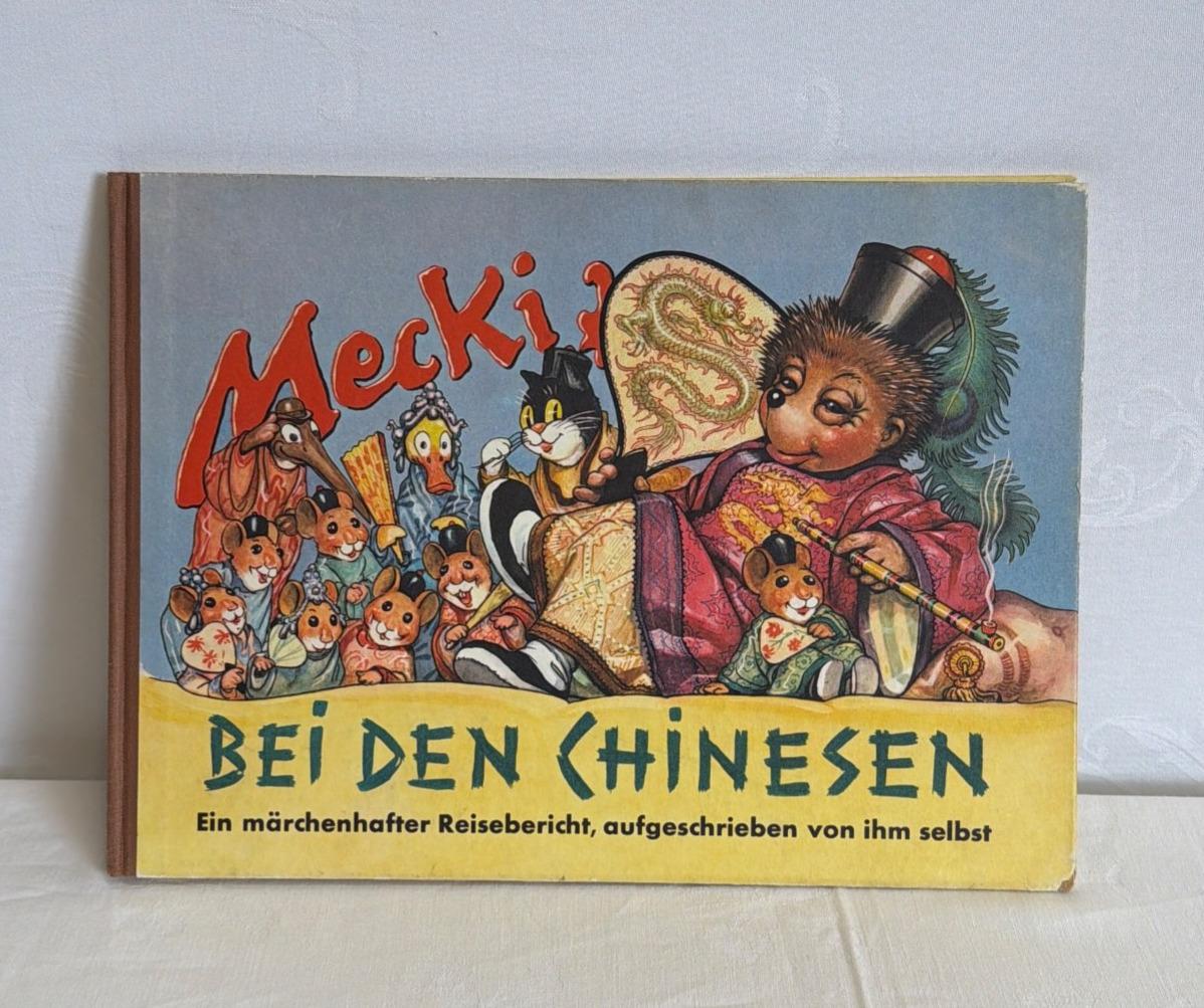 Mecki bei den Chinesen Kinderbuch Hammerich & Lesser Hamburg 1960er selten