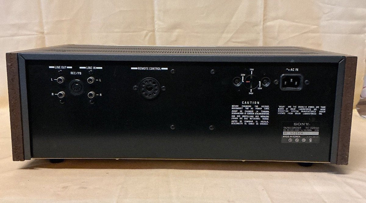 Sony TC-229SD Stereo Cassette Deck Tapedeck Vintage HiFi Dolby VU-Meter