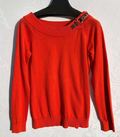 Ralph Lauren, Damen Pullover, koralle, Gr. M, Baumwolle Kunstleder-Schnalle