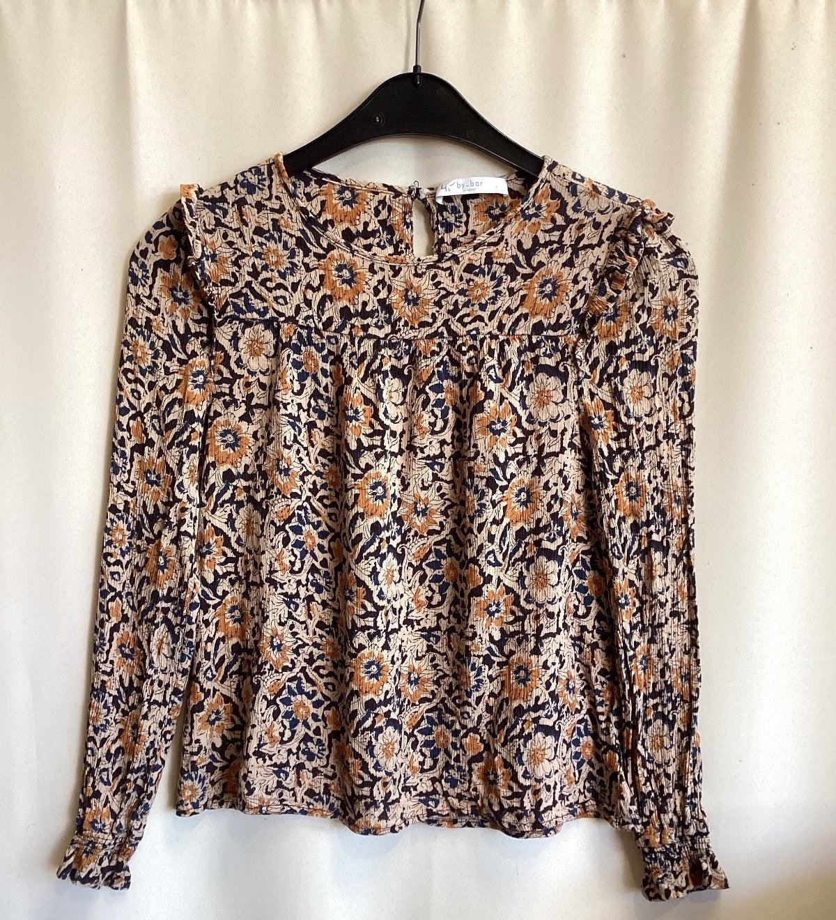 by-bar Amsterdam Sun Flower Blouse Damen Viskose Bluse Blumendruck Gr. 14