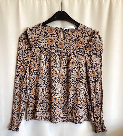 by-bar Amsterdam Sun Flower Blouse Damen Viskose Bluse Blumendruck Gr. 14