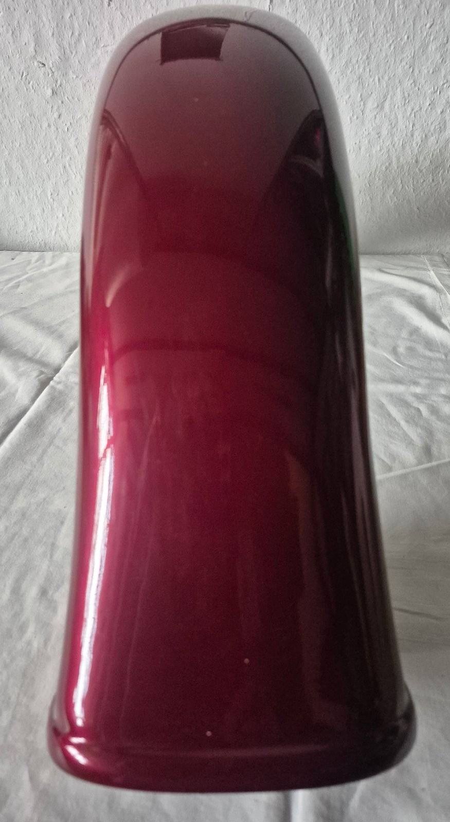 Motorrad Kotflügel vorne Stahl rot schwarz Zierstreifen Oldtimer Custombike Teil