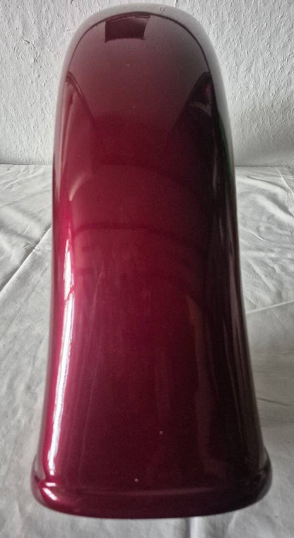 Motorrad Kotflügel vorne Stahl rot schwarz Zierstreifen Oldtimer Custombike Teil