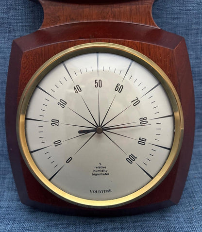 Goldtime Wetterstation Barometer Thermometer Hygrometer Holz