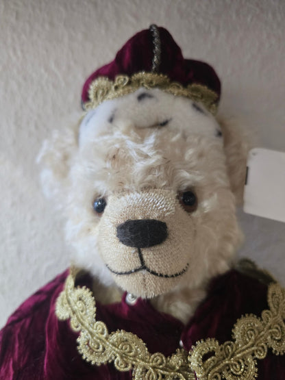Hermann Teddybär Her Majesty Queen's Birthday Bear Mohair limitiert Nr.76/80