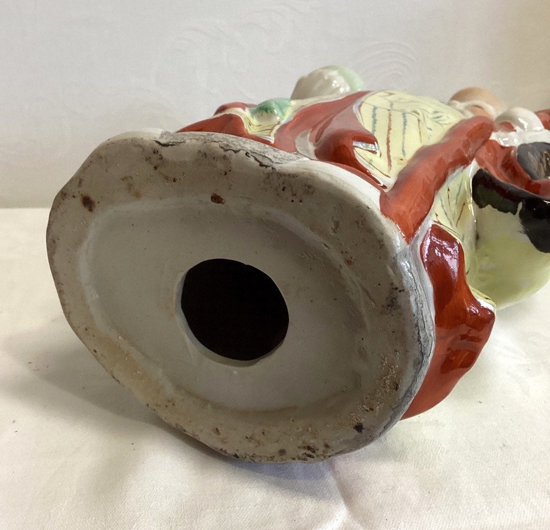 Chinesische Porzellan Figur Shouxing Gott Langlebigkeit Pfirsich handbemalt