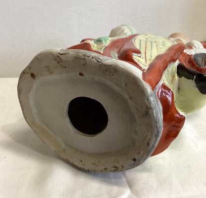 Chinesische Porzellan Figur Shouxing Gott Langlebigkeit Pfirsich handbemalt