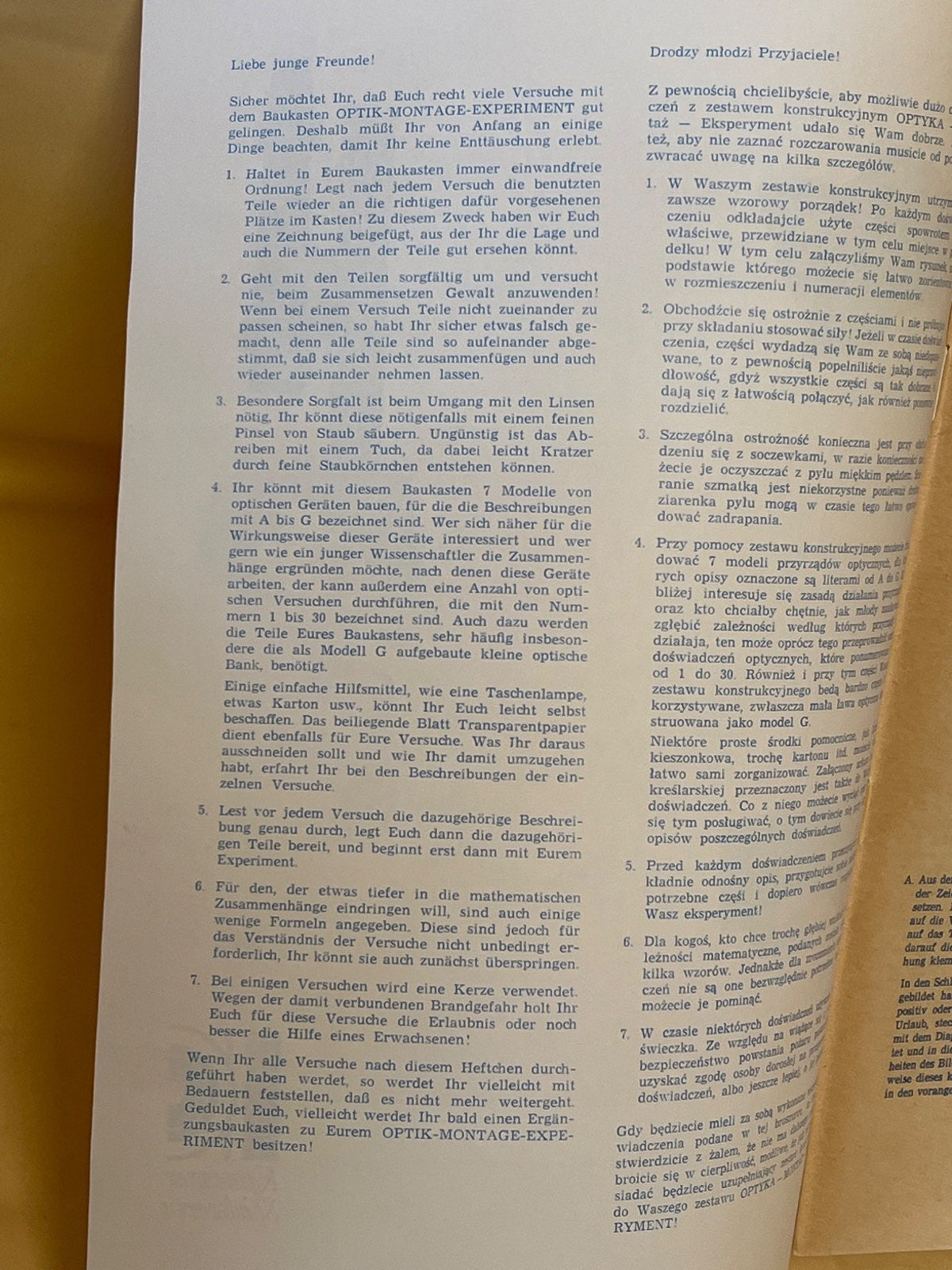 Kamenzer Spielwaren, Experimentierkasten, DDR Baukasten, incl. Anleitung