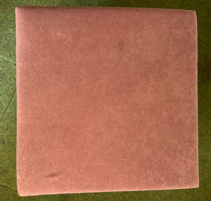 Ohrensessel mit Hocker, TV-Sessel, Relaxsessel, moccafarben, Microfaser/ Velours