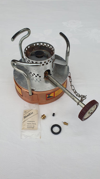 Phoebus No. 725 Benzin Campingkocher Austria Vintage mit Ersatzteilen & Anleitun