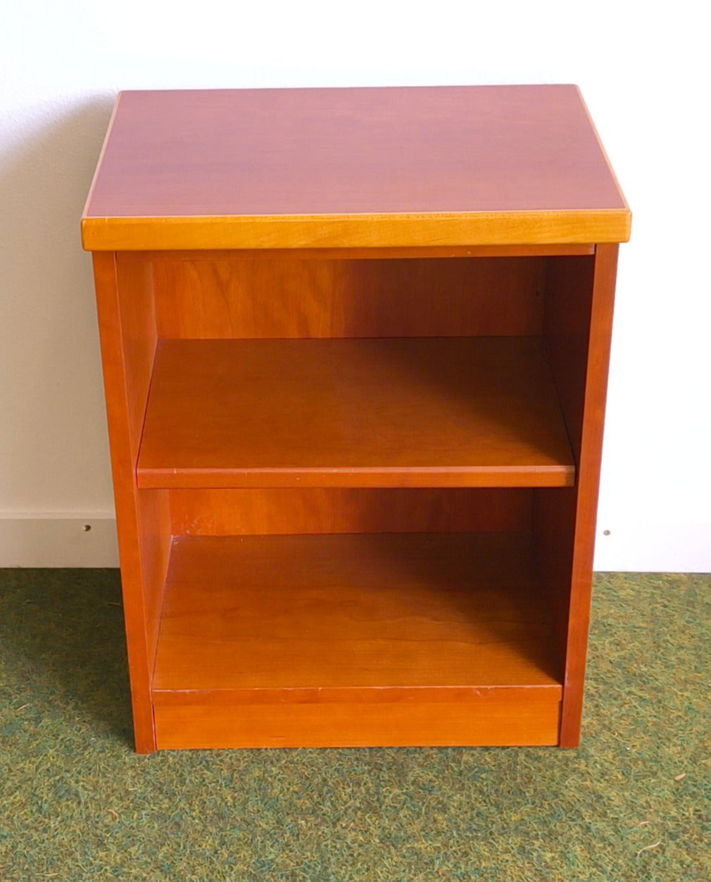 2x Nachttisch Beistelltisch Holz kirschfarben 2 Einlegeböden Schlafzimmer Set