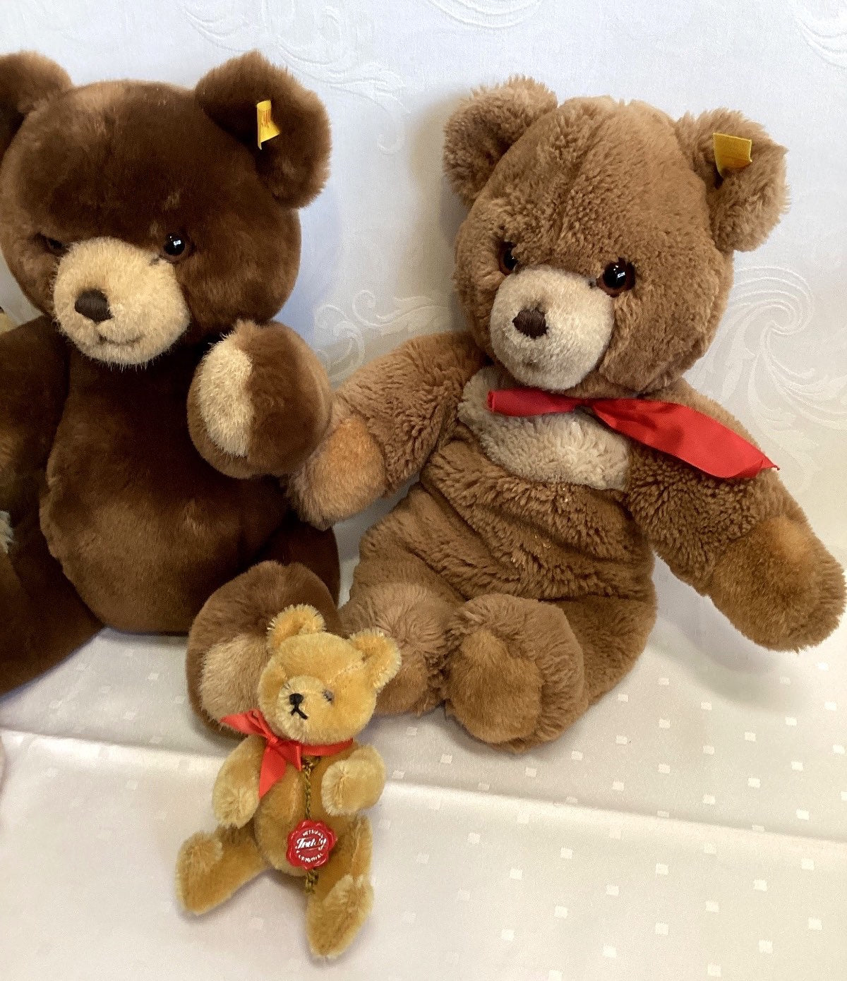 5 Steiff Teddybär Konvolut Jackie 1953 Miniatur Hermann Teddy linke Teddy brummt