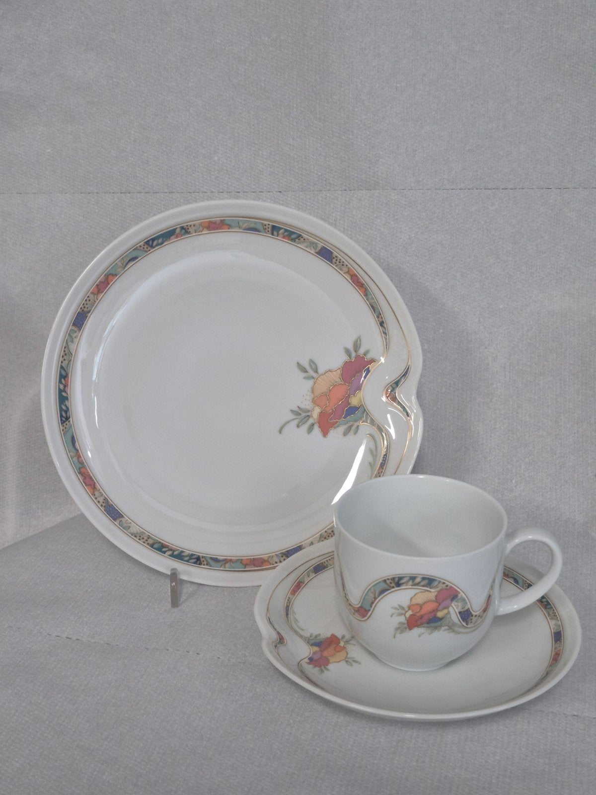 Kaiser Porzellan Kaffeeservice Skara 3-tlg Blütendekor Vintage