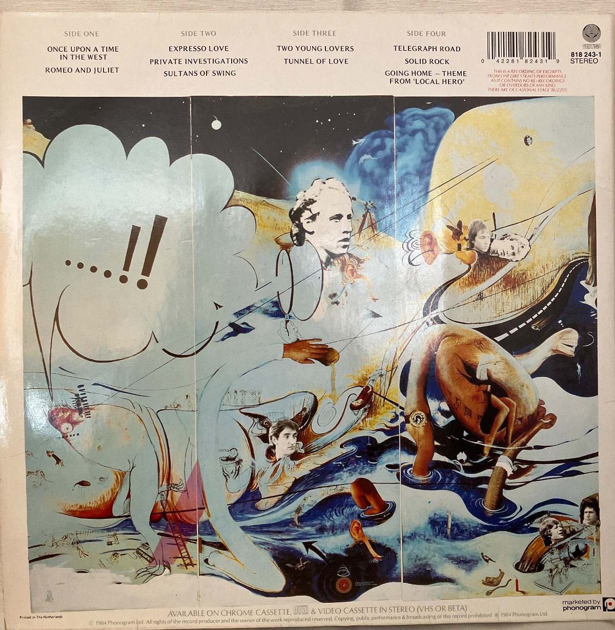 Dire Straits – Alchemy Live Doppel-LP Vinyl 1984 Phonogram 818 243-1