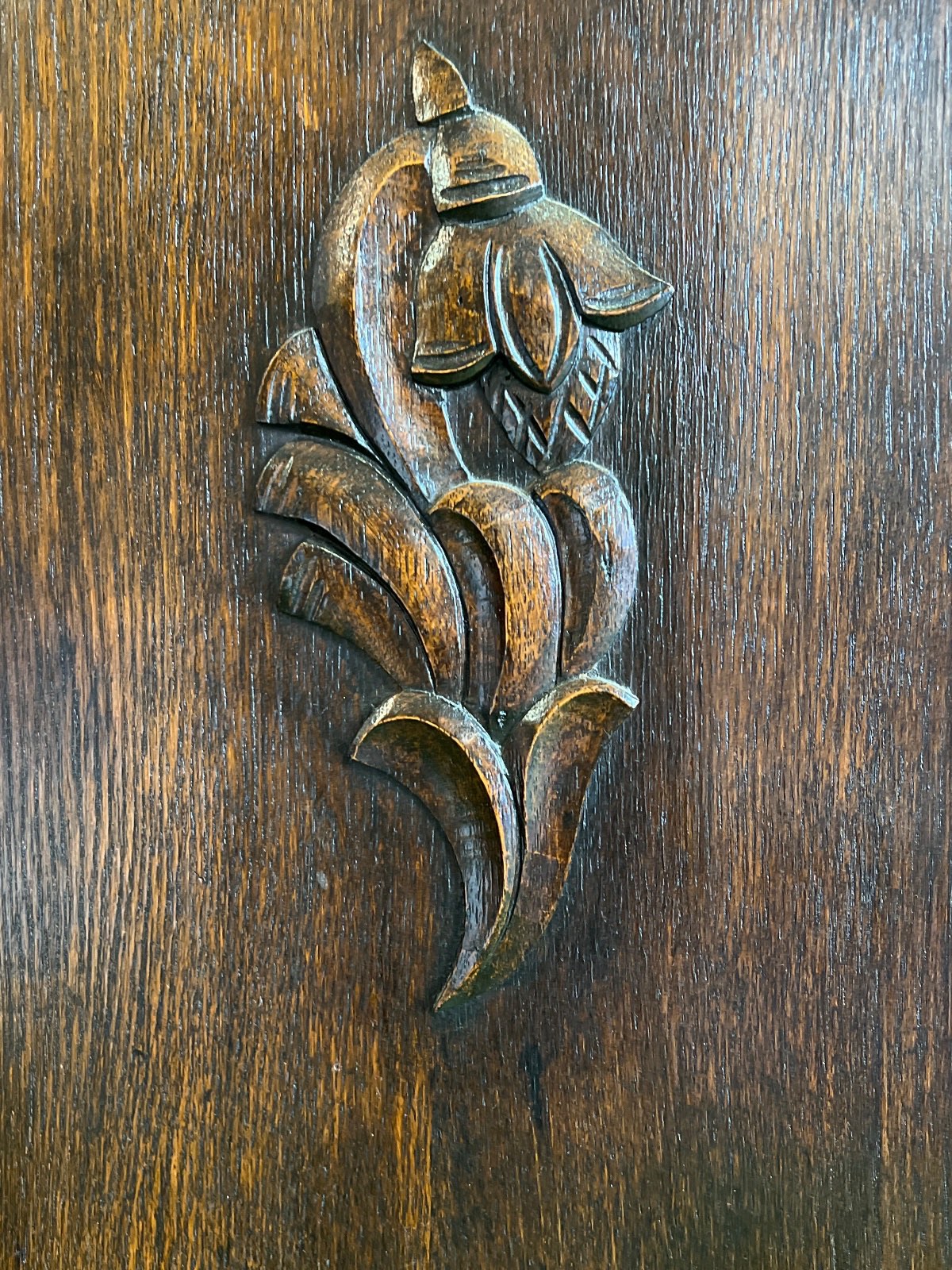 Antiker Eichen Buffetschrank, Vitrinenschrank, Jugendstil/Gründerzeit