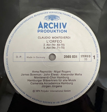 Monteverdi L'Orfeo, Archiv Produktion, 3 Vinyl LP's in Box, Polydor int.1974