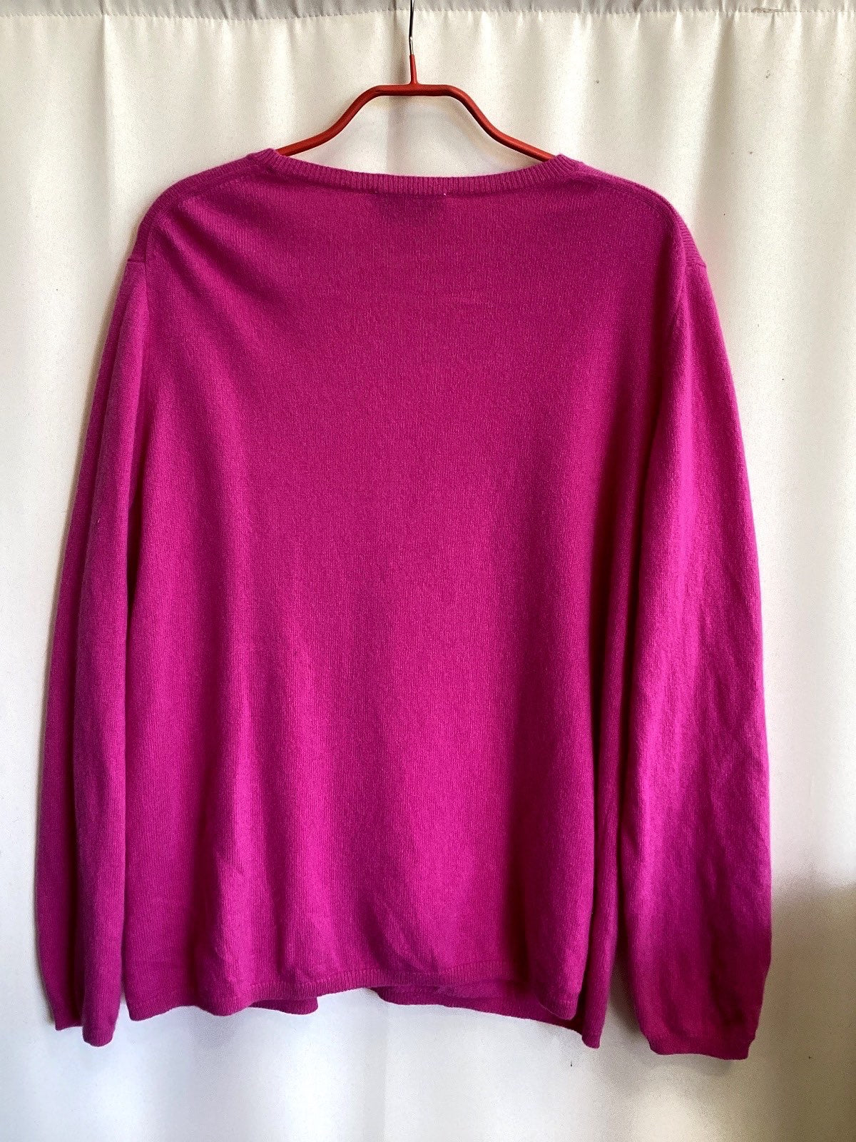 Peter Hahn Cashmere Pullover Damen pink magenta Gr. 46 Rundhals Strick