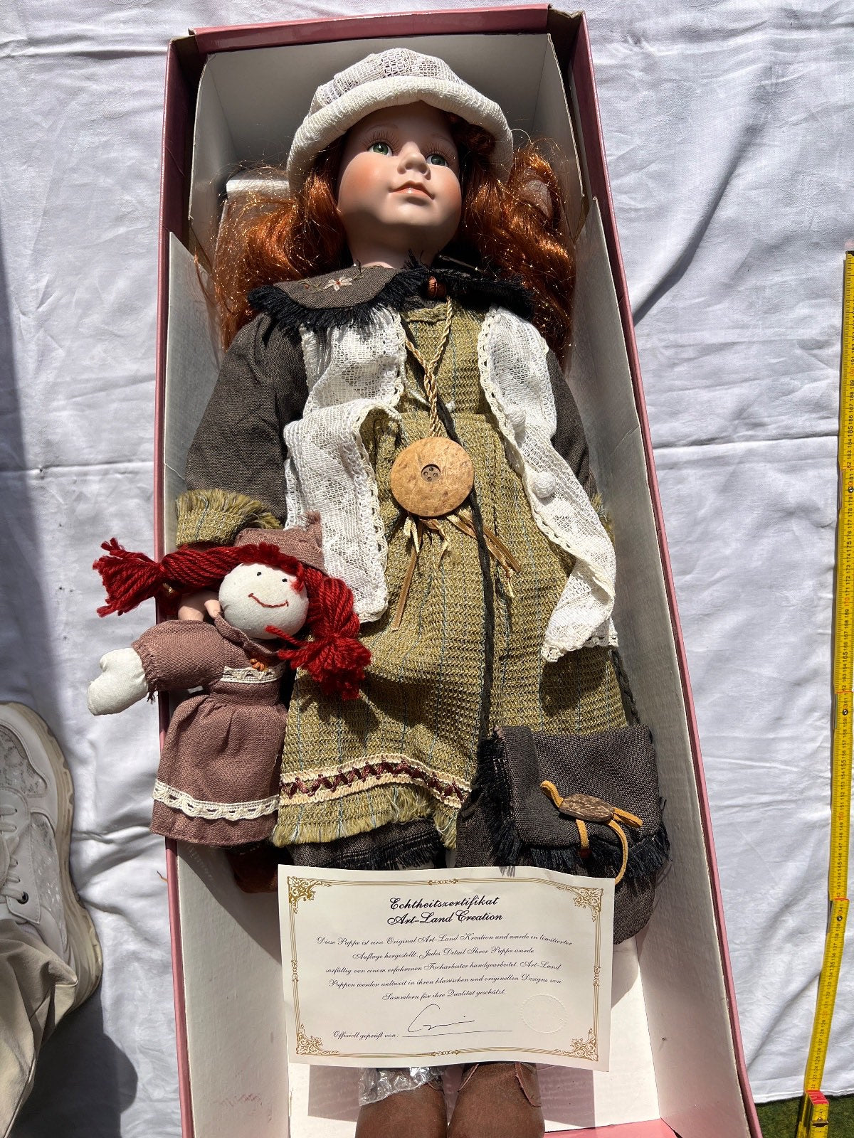 Art-Land Creation Porzellanpuppe Sammlerpuppe lim. Rotschopf + Zertifikat OVP