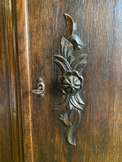 Antiker Eichen Buffetschrank, Vitrinenschrank, Jugendstil/Gründerzeit