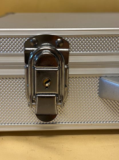 Aluminium Koffer, Transportkoffer, mit Schlüssel, ca. 41 x 24 x 9,5 cm