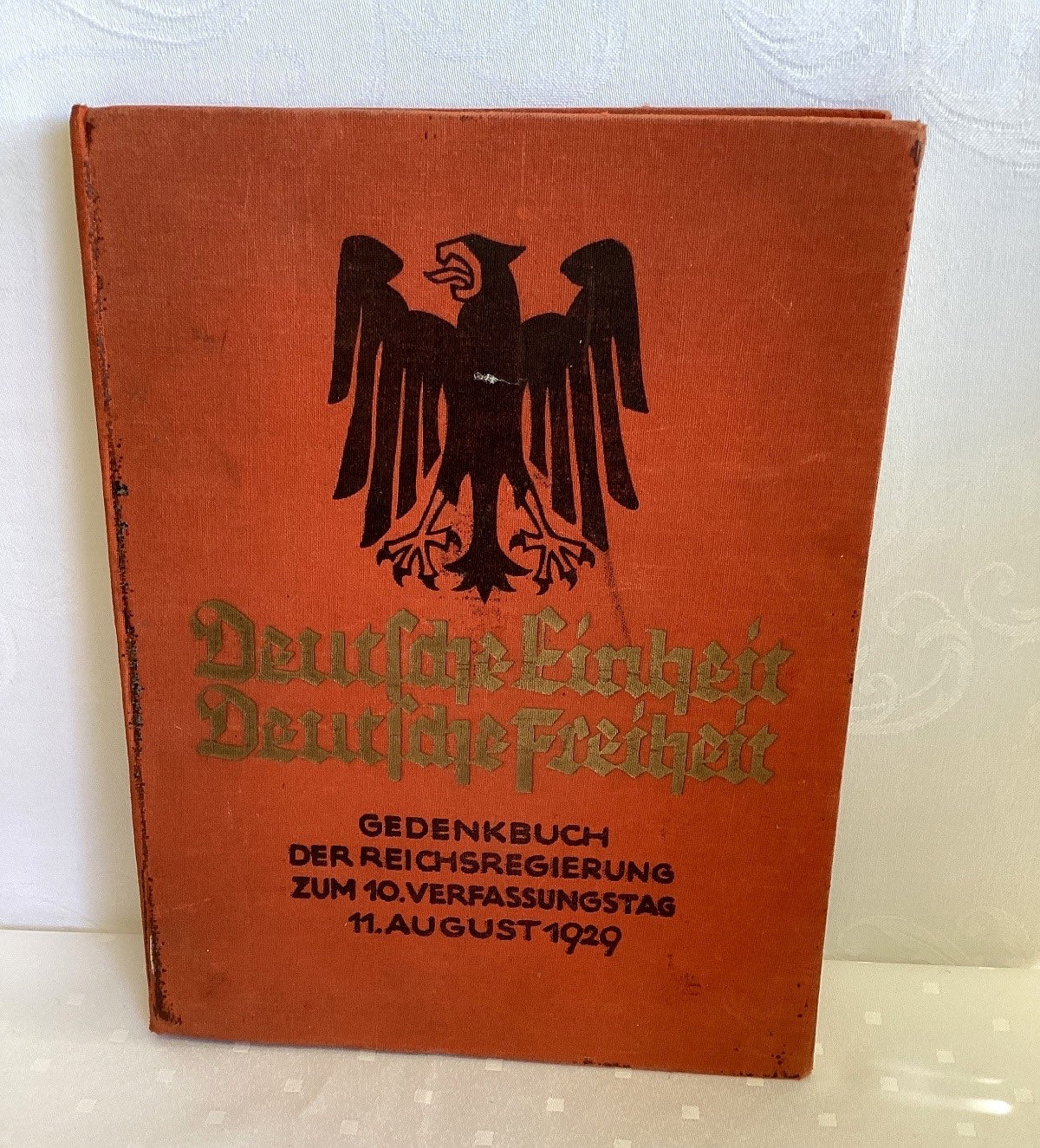 Gedenkbuch Reichsregierung 10. Verfassungstag 11. Aug. 1929 Weimar Republik selt