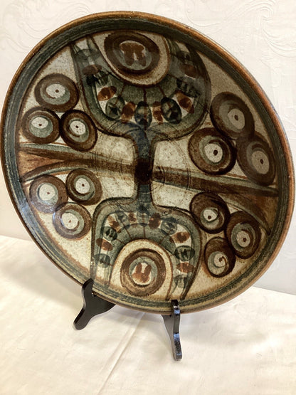 Bornholm Keramik Wandteller Dekoschale abstrakt Spiralen vintage Denmark signier
