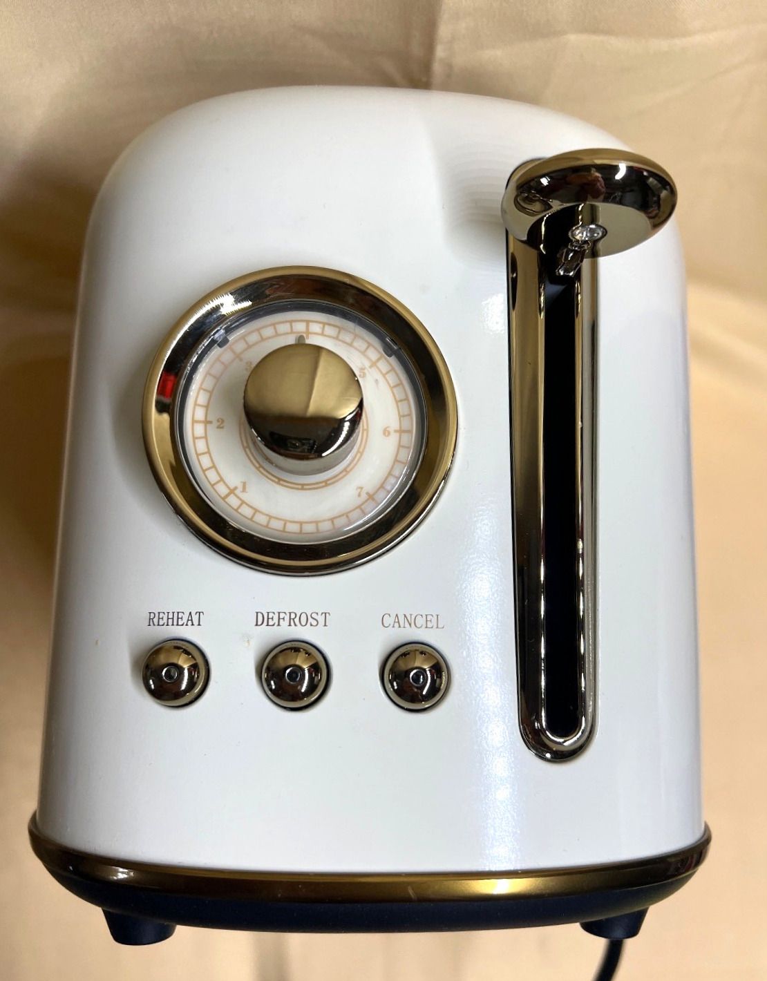 Klarstein Victoria Frühstücksset 2-Schlitz-Toaster 800W Wasserkocher 2200W Creme