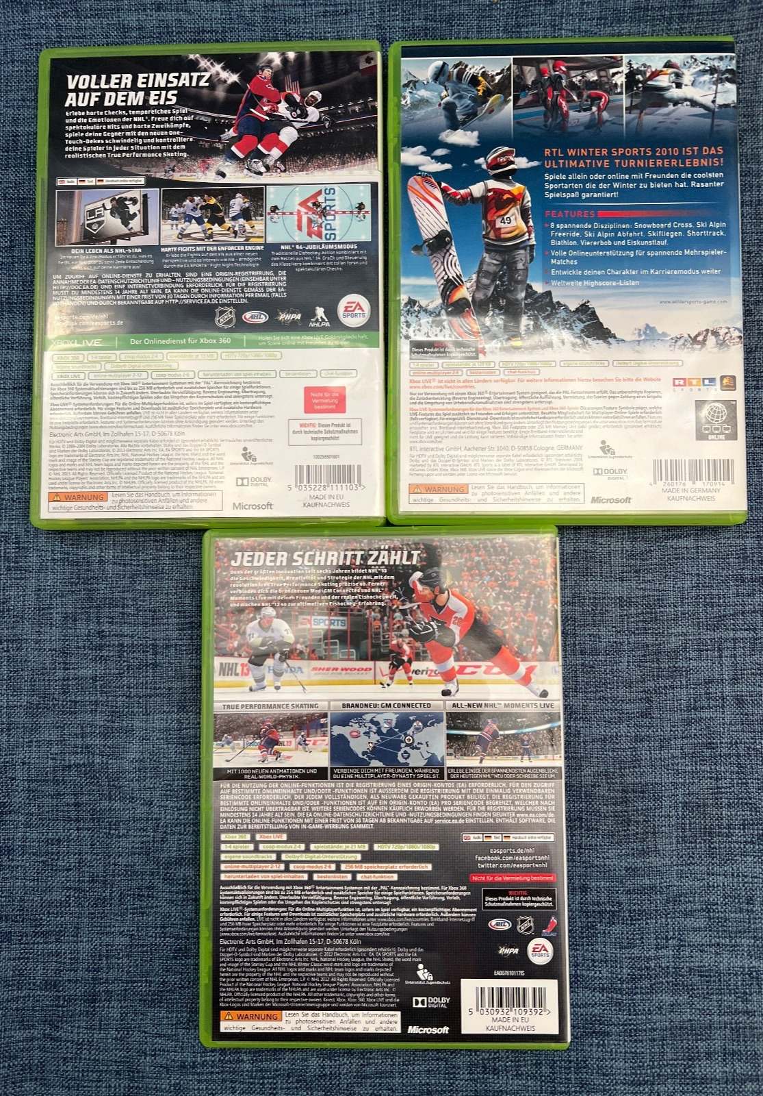 Xbox 360 Spiele Bundle: NHL 13 + NHL 14 + Winter Sports 2010