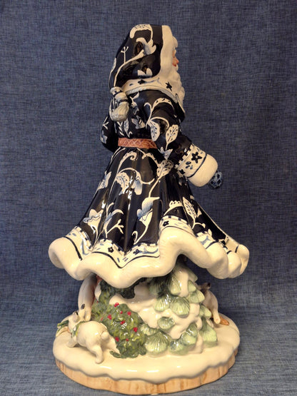Goebel - Fitz and Floyd - Santa im blauen Mantel - 48 cm - Weihnachtsmann