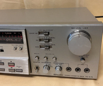 Sony TC-K75 Stereo Cassette Deck Tapedeck Dolby 3-Kopf Vintage HiFi Japan