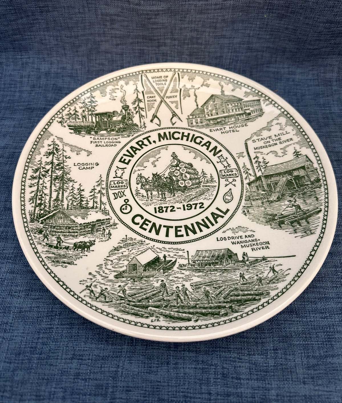 Kettlesprings Kilns Evart Michigan Centennial Teller 1872-1972 Vintage USA
