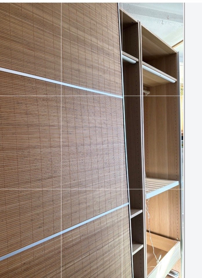 IKEA PAX Kleiderschrank Schiebetüren Bambus-Optik Holz beige braun 2017