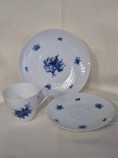 Rosenthal "Romanze in Blau" 3teiliges Kaffeegedeck - B. Wiinblad - Vintage