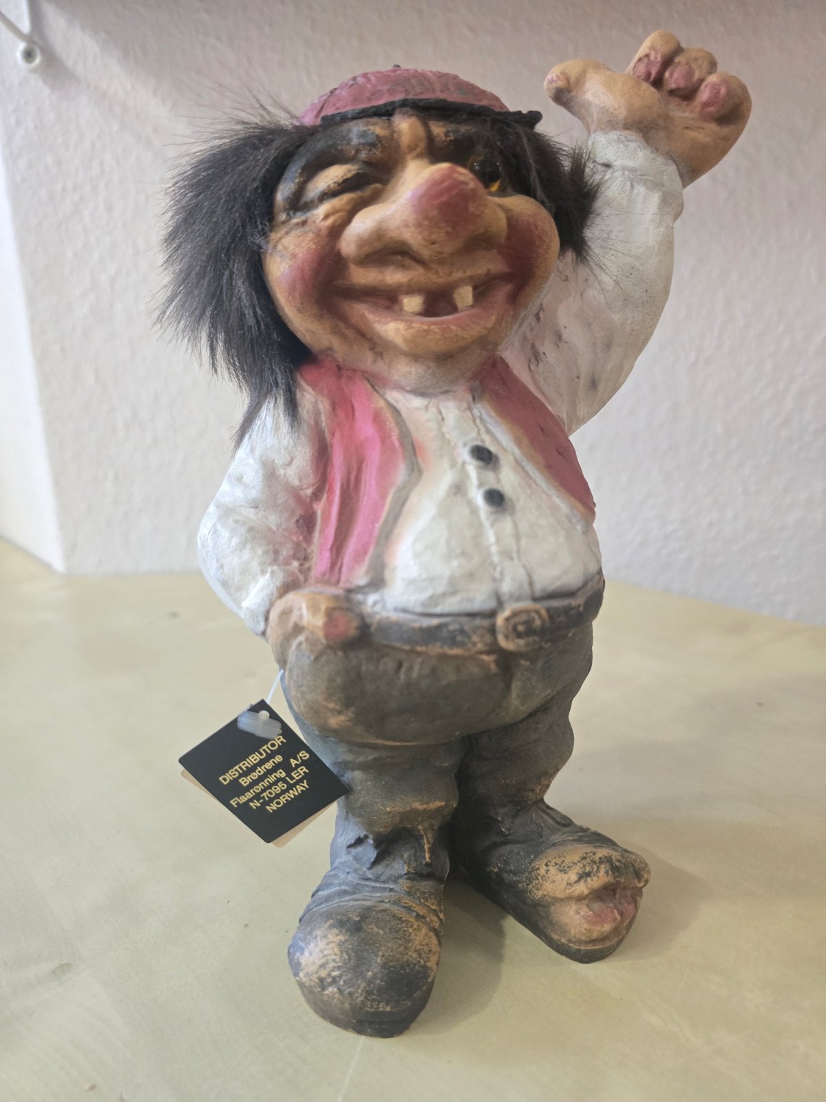 Norwegischer Troll Figur Norway Brodrene Flaaronning Vintage Sammlerstück