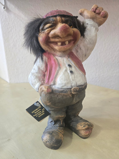 Norwegischer Troll Figur Norway Brodrene Flaaronning Vintage Sammlerstück