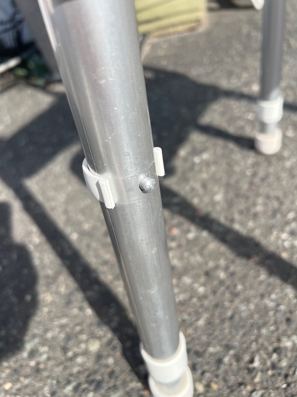 REBOTEC Nizza Duschstuhl Duschhilfe höhenverstellbar, bis 130kg, weiß
