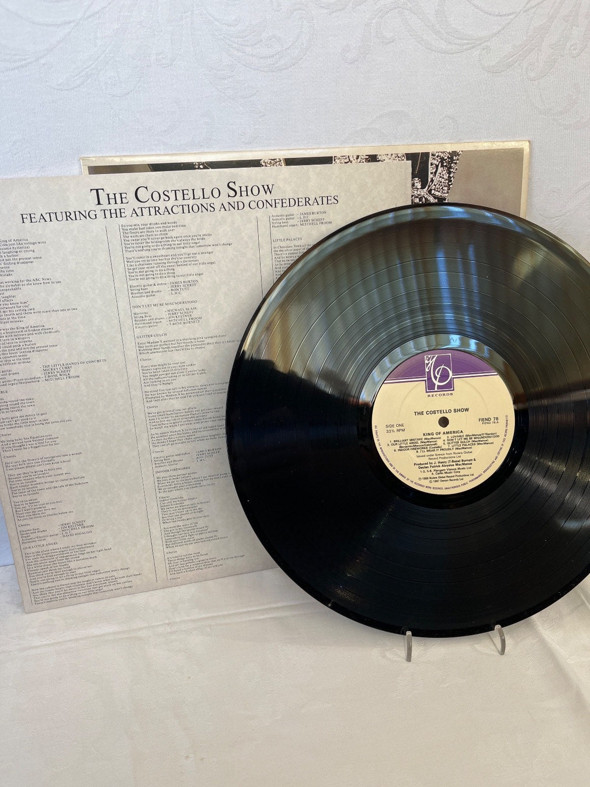 Elvis Costello – King of America LP Vinyl 1986 Imp Records FIEND 78