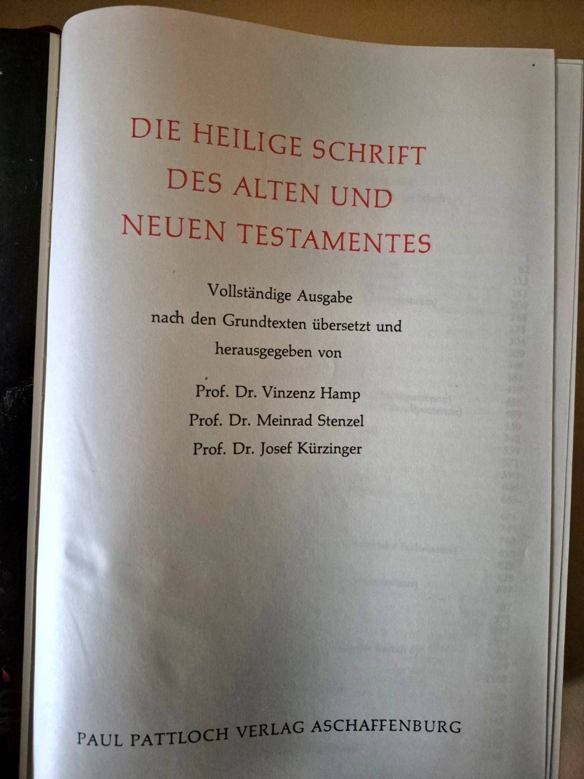 Die Heilige Schrift Familienbibel Paul Pattloch Verlag Goldschnitt Schuber